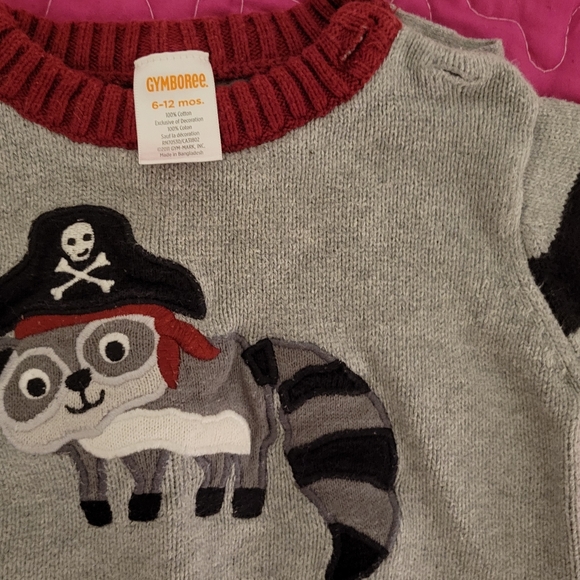 Gymboree Gray racoon sweater - Picture 2 of 3
